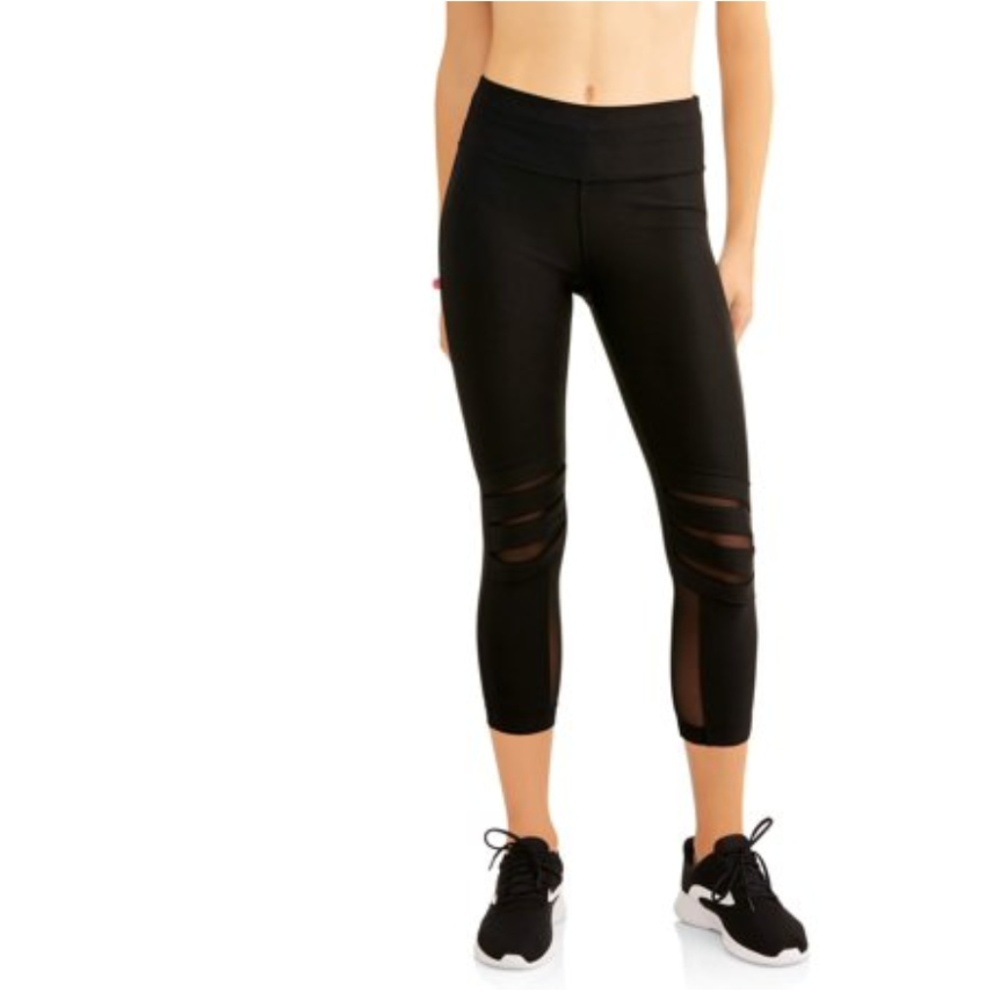 Avia High Rise Moto Mesh Capri Leggings